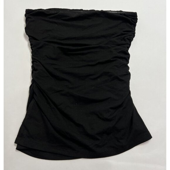 Superdown Ruched Tube Top in Black - Picture 2 of 3